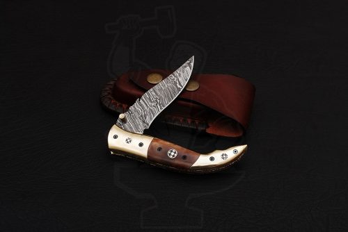 Damascus Handmade Liner Lock Knife - Image 4