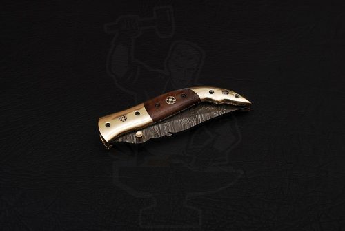 Damascus Handmade Liner Lock Knife - Image 6