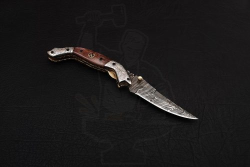 Damascus Handmade Liner Lock Knife - Image 2