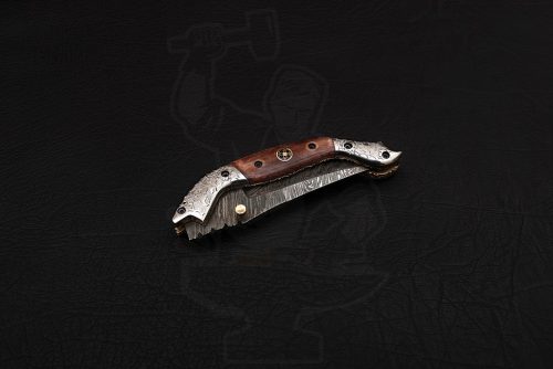 Damascus Handmade Liner Lock Knife - Image 6