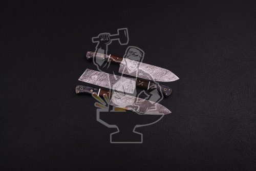 Damascus Chef Knife Set ( 3 Piece) - Image 2