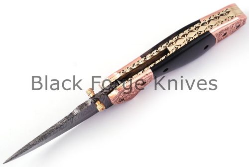 Damascus steel Handmade Liner Lock Knife - Image 3