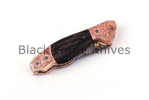 Damascus steel Handmade Liner Lock Knife - Image 5