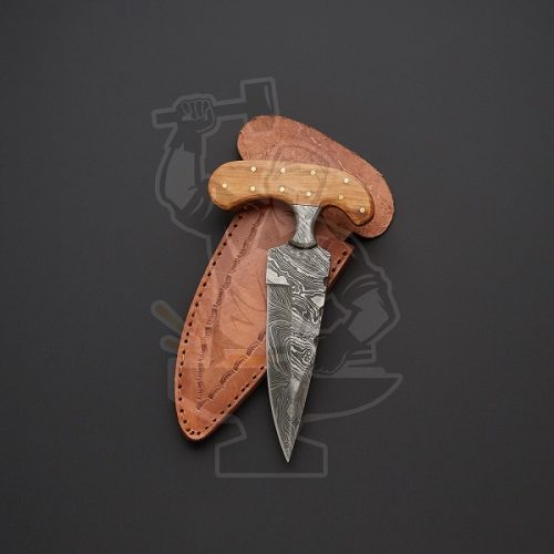 DAMASCUS PUSH DAGGER KNIFE - Image 2