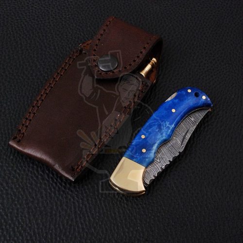 DAMASCUS FOLDING KNIFE - Image 2