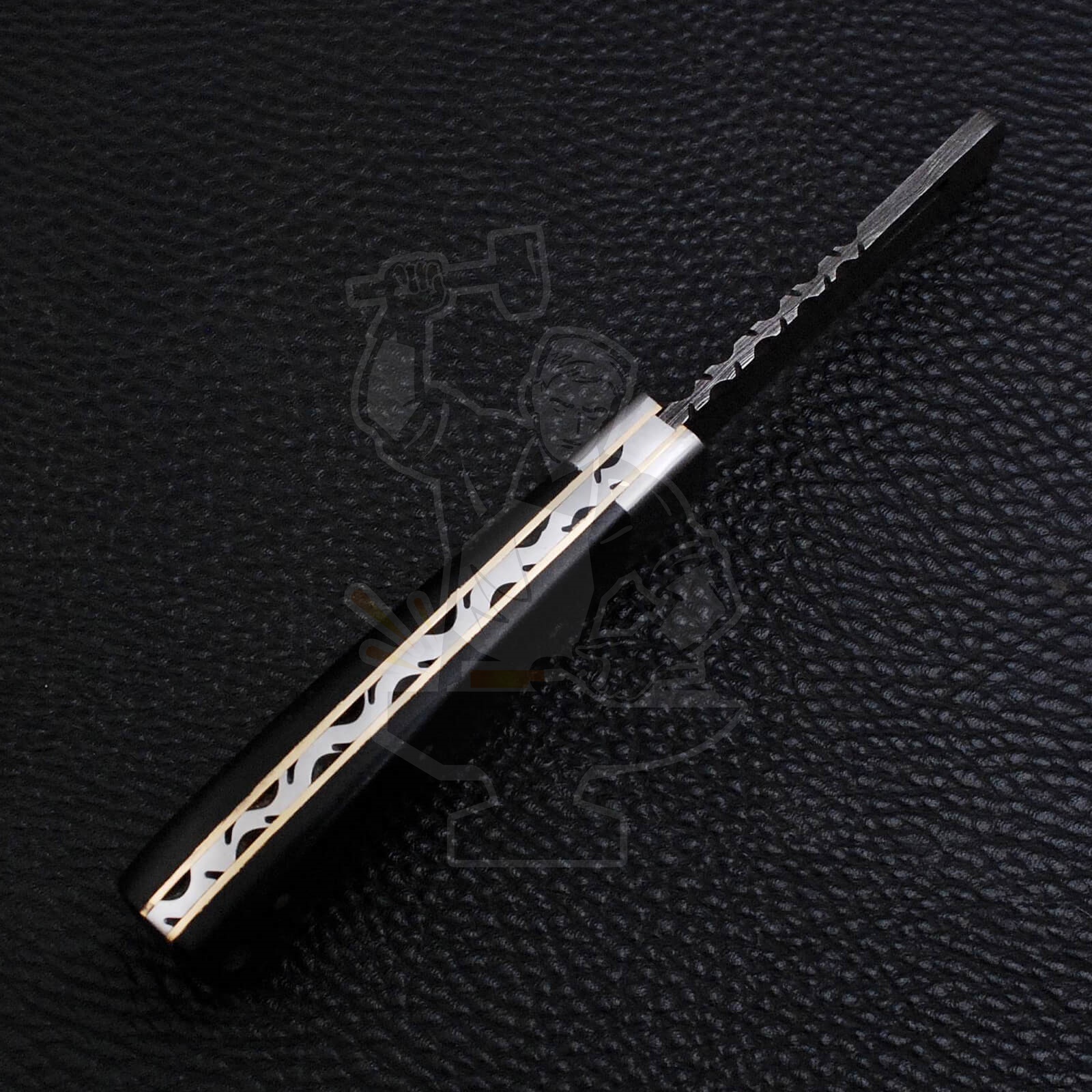 DAMASCUS SHEEPSFOOT FOLDING KNIFE - Image 2