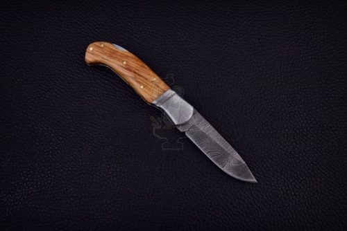 Damascus Steel Pocket Knife - Image 2