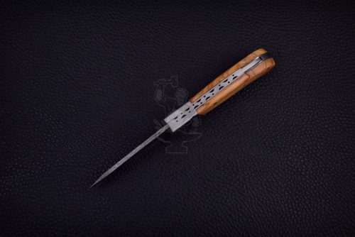 Damascus Steel Pocket Knife - Image 3