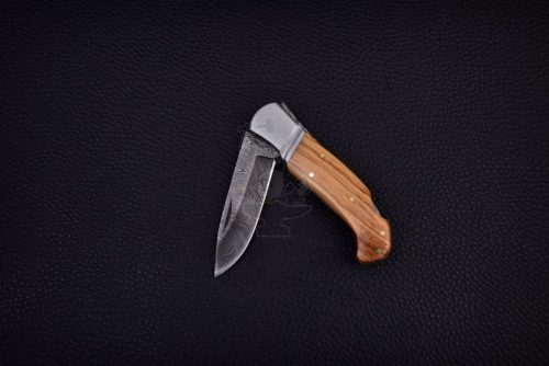 Damascus Steel Pocket Knife - Image 4