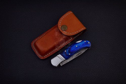 Damascus Steel Pocket Knife - Image 5