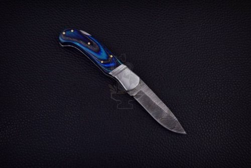 Damascus Steel Pocket Knife - Image 2