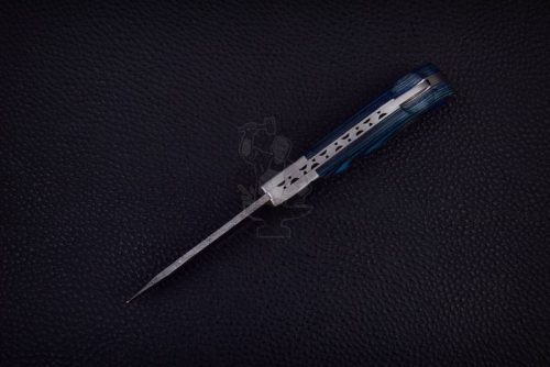 Damascus Steel Pocket Knife - Image 3