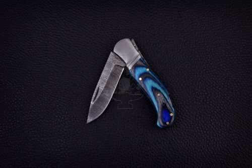 Damascus Steel Pocket Knife - Image 4