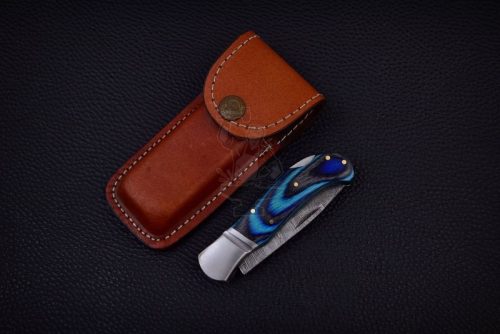 Damascus Steel Pocket Knife - Image 5