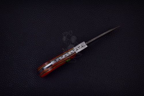 Damascus Steel Pocket Knife - Image 3