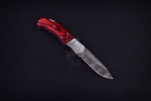 Damascus Steel Blade Pocket Knife - Image 5