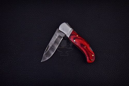 Damascus Steel Blade Pocket Knife - Image 3