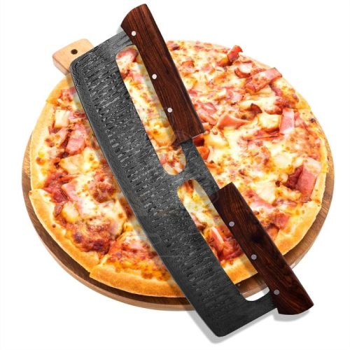Damascus Steel Large Pizza Cutter/Slicer - Image 5