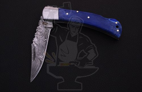 Damascus Folding Knife - Image 3