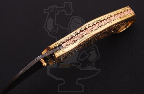 Damascus Folding Knife - Image 4
