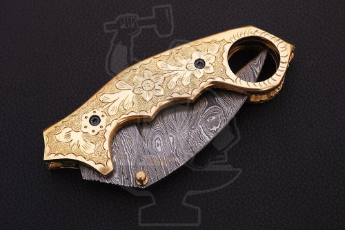 Damascus Folding Knife - Image 5