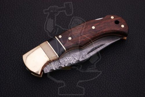 Damascus Folding Knife - Image 4